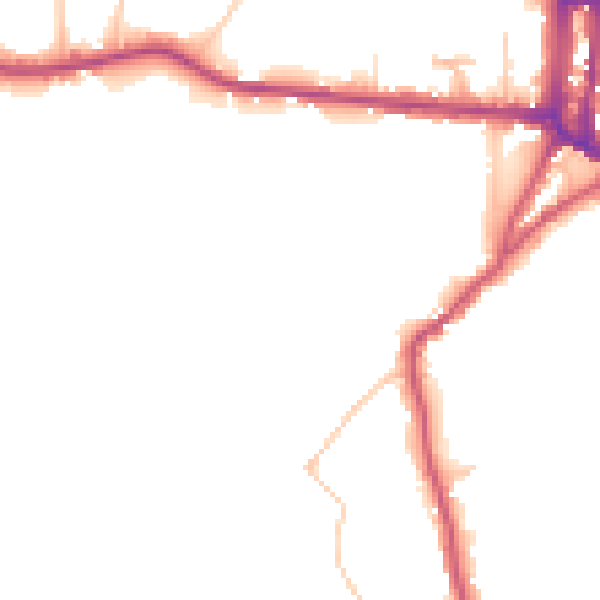 Daytime road noise heatmap for N6 6HU
