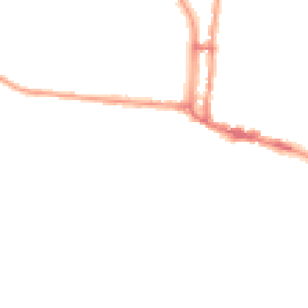 Night-time road noise heatmap for N6 6JU