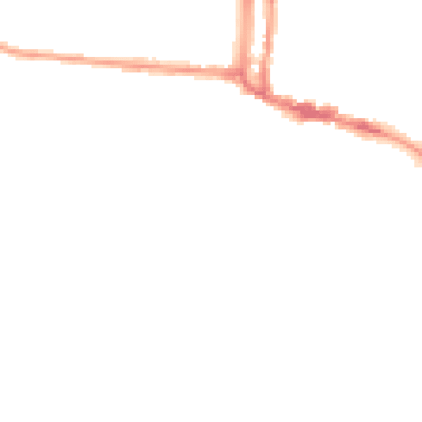 Night-time road noise heatmap for N6 6LT
