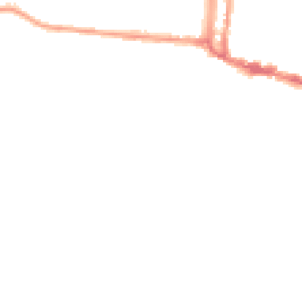Night-time road noise heatmap for N6 6LX