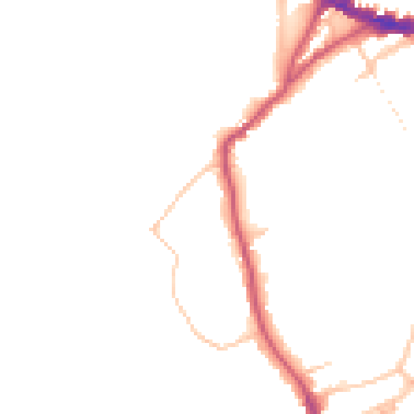 Daytime road noise heatmap for N6 6ND