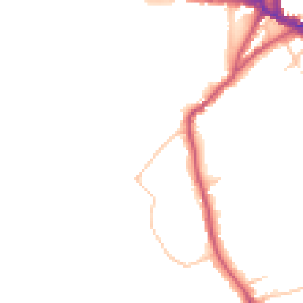 Daytime road noise heatmap for N6 6NG