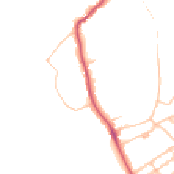 Daytime road noise heatmap for N6 6NP