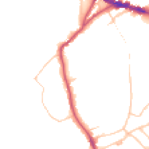Daytime road noise heatmap for N6 6PA