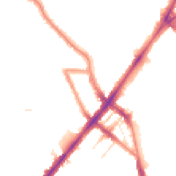 Night-time road noise heatmap for N7 0BS