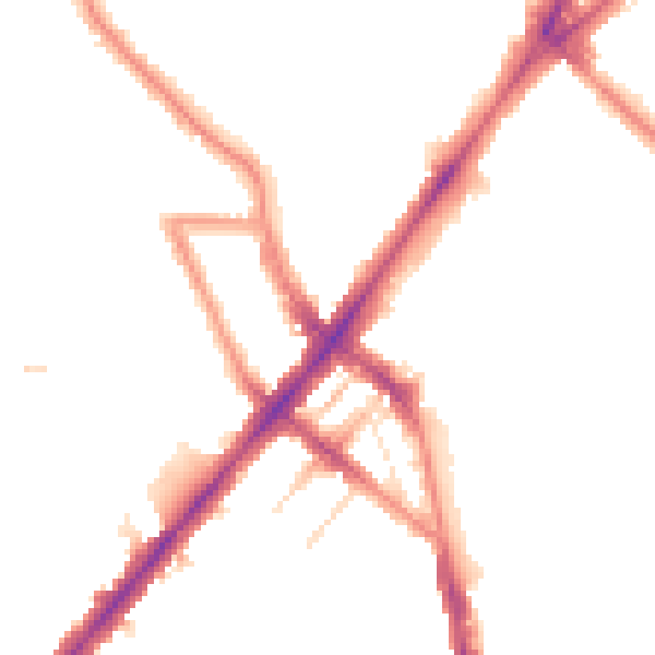 Night-time road noise heatmap for N7 0DN
