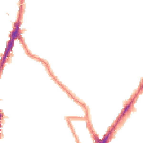 Night-time road noise heatmap for N7 0RA