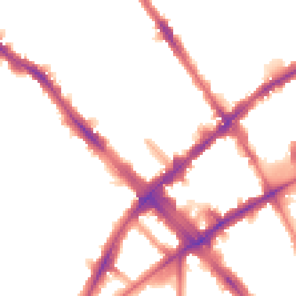 Night-time road noise heatmap for N7 6AR
