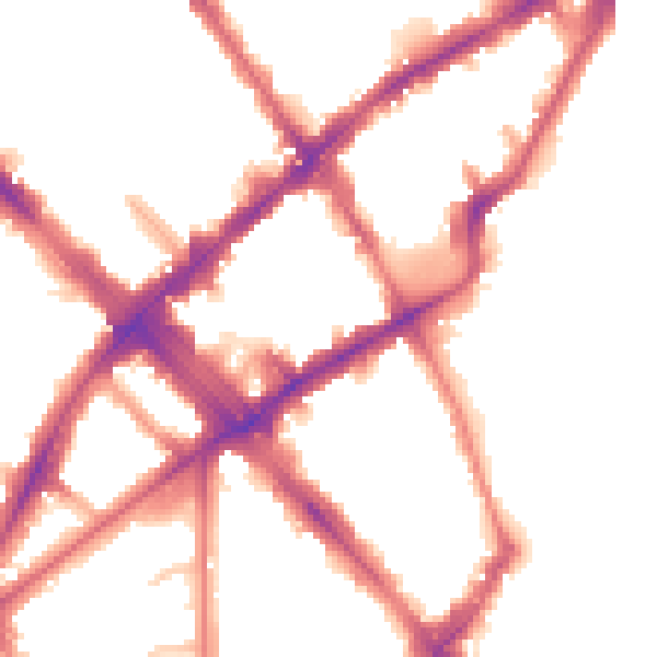 Night-time road noise heatmap for N7 6DR
