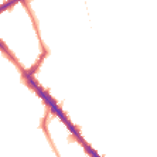 Night-time road noise heatmap for N7 7BG