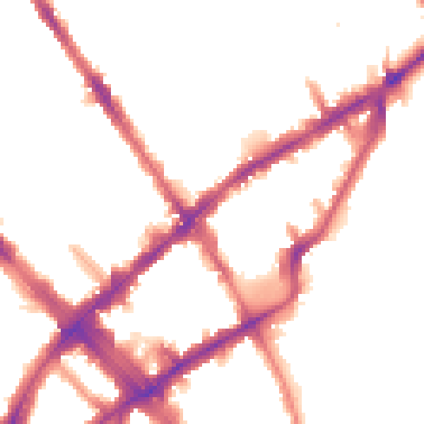 Night-time road noise heatmap for N7 7NS
