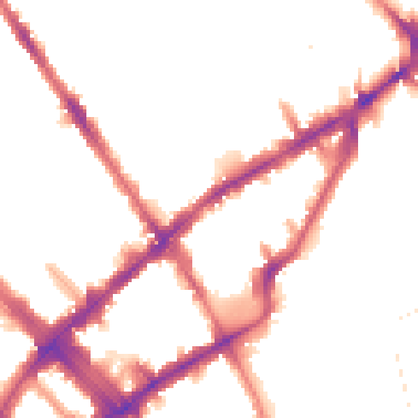 Night-time road noise heatmap for N7 7PL