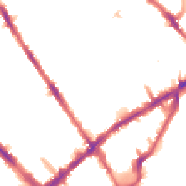 Night-time road noise heatmap for N7 7RD