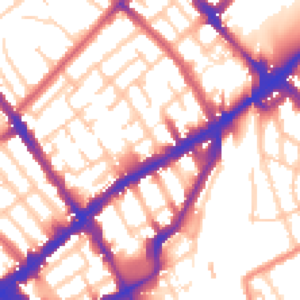 Daytime road noise heatmap for N7 7RJ