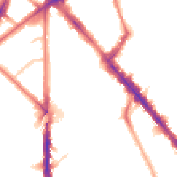 Night-time road noise heatmap for N7 8EF