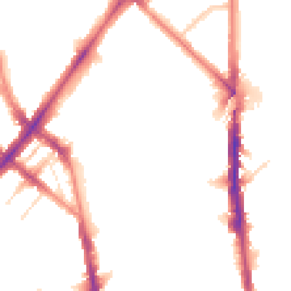 Night-time road noise heatmap for N7 9FB