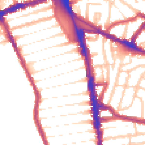 Daytime road noise heatmap for N8 0AD