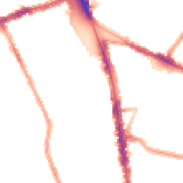 Night-time road noise heatmap for N8 0AE