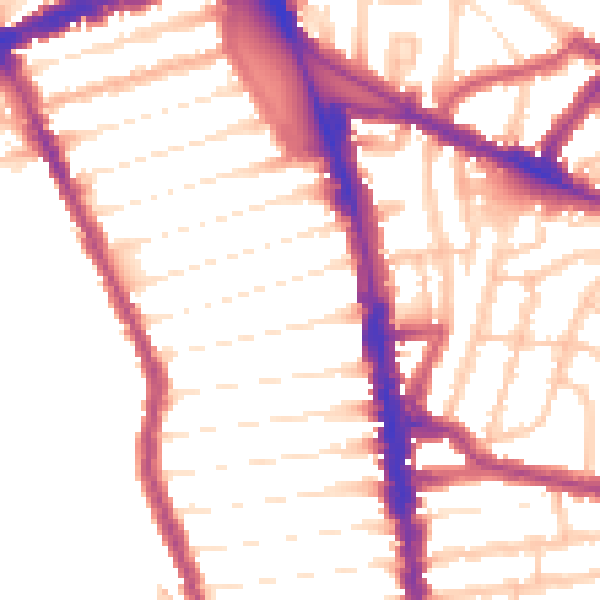 Daytime road noise heatmap for N8 0AF
