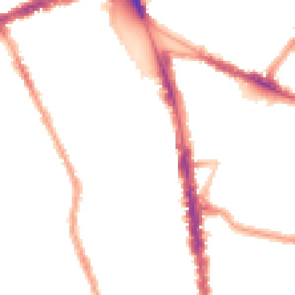 Night-time road noise heatmap for N8 0AF