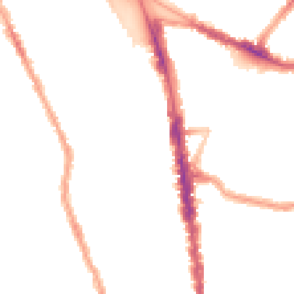Night-time road noise heatmap for N8 0AP