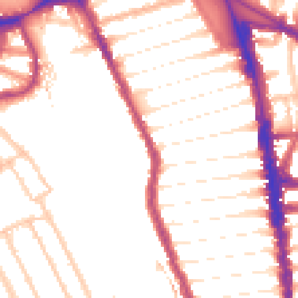 Daytime road noise heatmap for N8 0BA