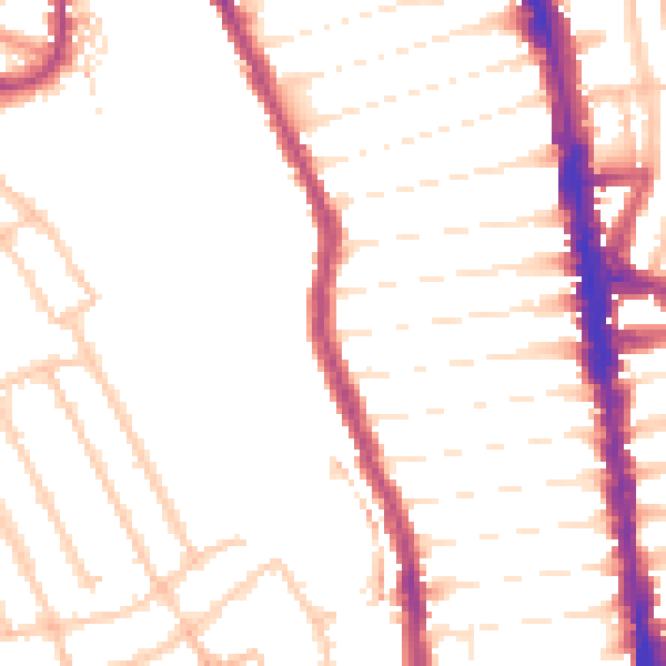 Daytime road noise heatmap for N8 0BD