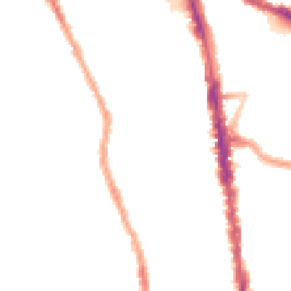 Night-time road noise heatmap for N8 0BL