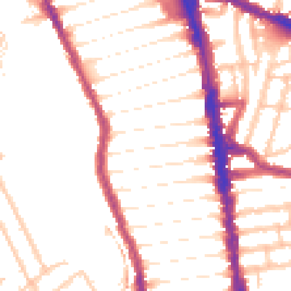 Daytime road noise heatmap for N8 0BS