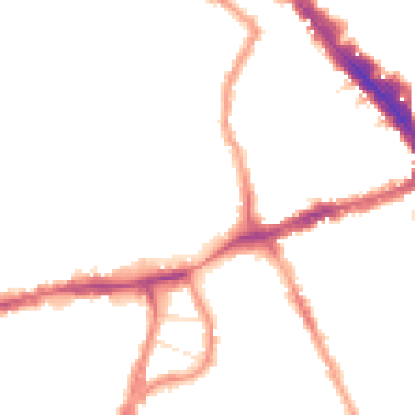Night-time road noise heatmap for N8 0DD