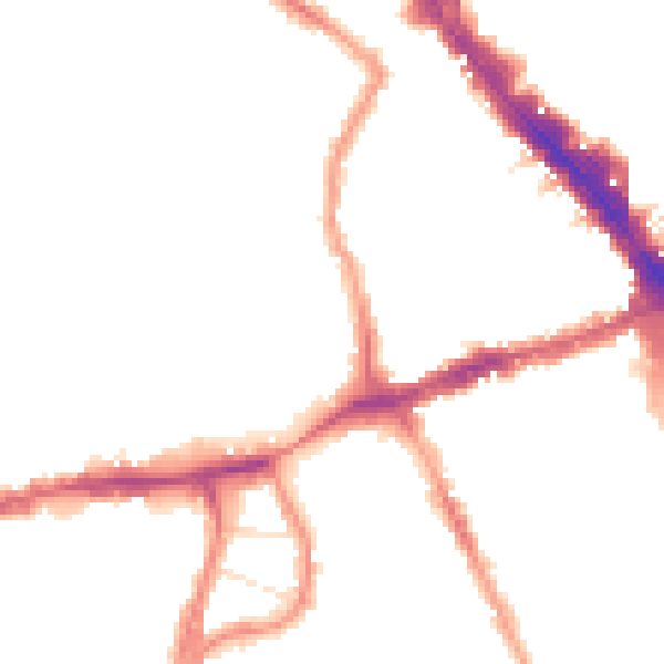 Night-time road noise heatmap for N8 0DJ