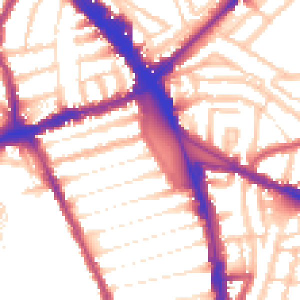 Daytime road noise heatmap for N8 0DR