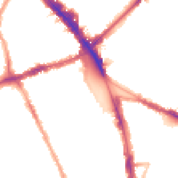 Night-time road noise heatmap for N8 0DR