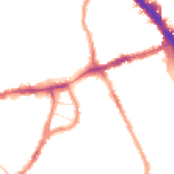 Night-time road noise heatmap for N8 0DW