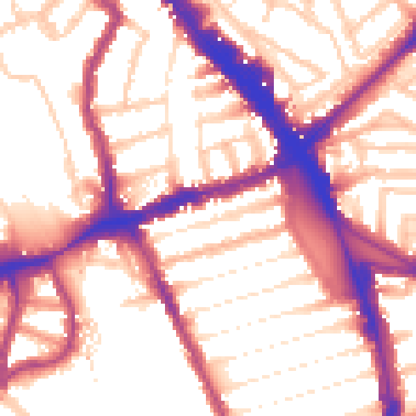 Daytime road noise heatmap for N8 0ED