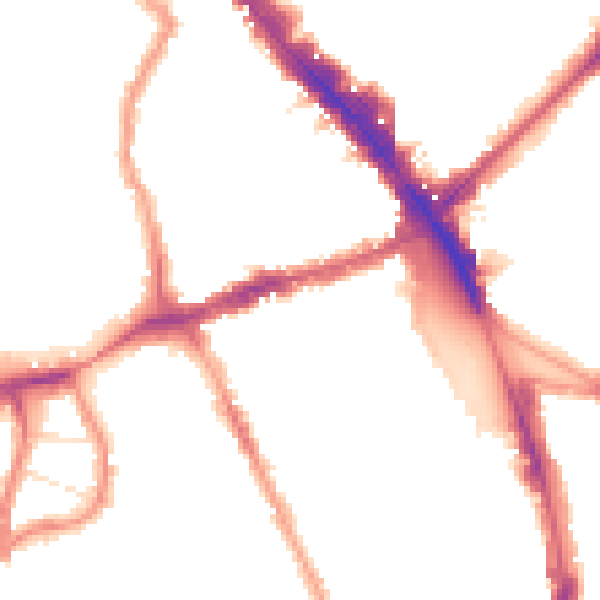 Night-time road noise heatmap for N8 0ED