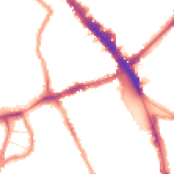 Night-time road noise heatmap for N8 0EE