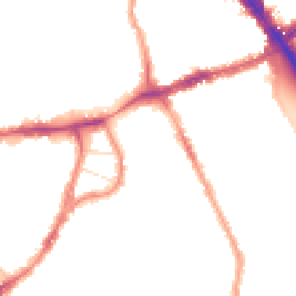 Night-time road noise heatmap for N8 0EJ