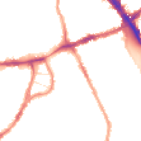 Night-time road noise heatmap for N8 0EL