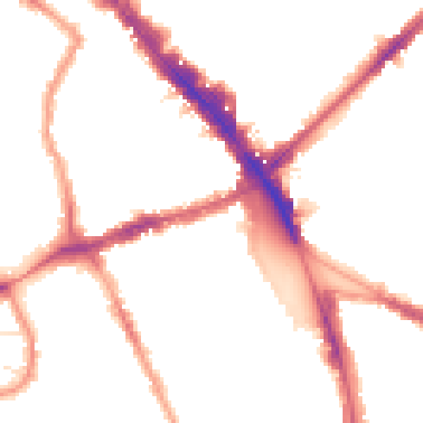 Night-time road noise heatmap for N8 0EP