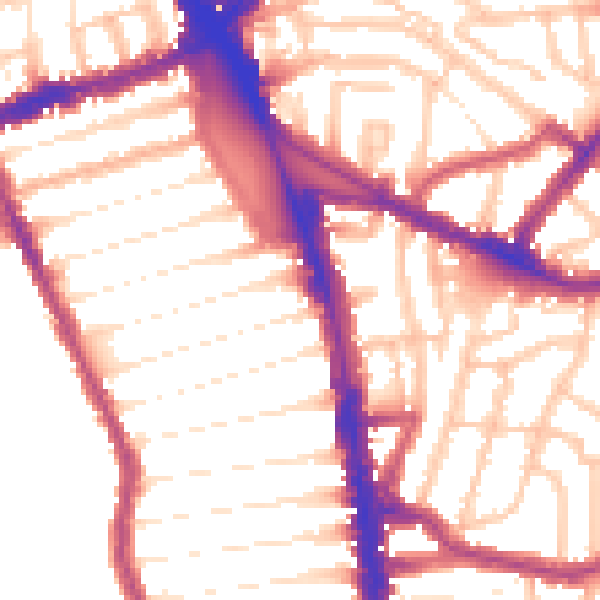 Daytime road noise heatmap for N8 0NN