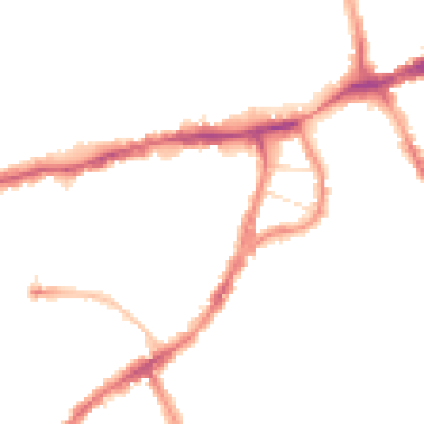 Night-time road noise heatmap for N8 7DA