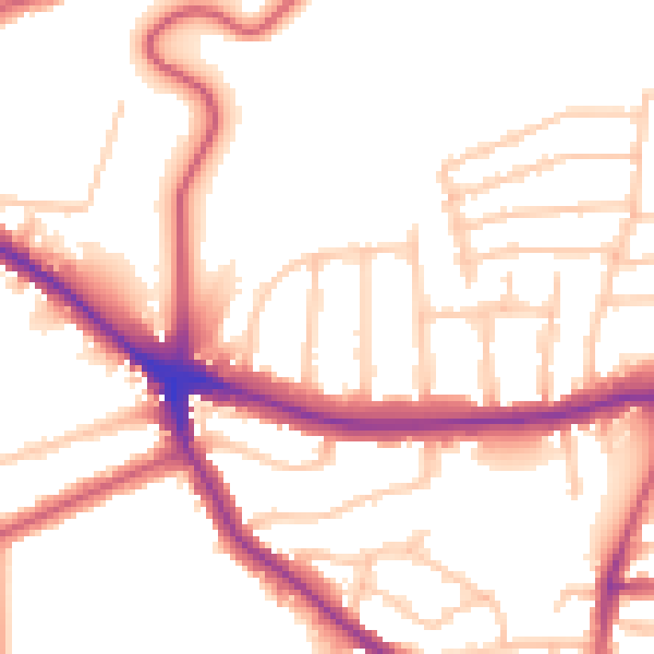 Daytime road noise heatmap for N8 7HH