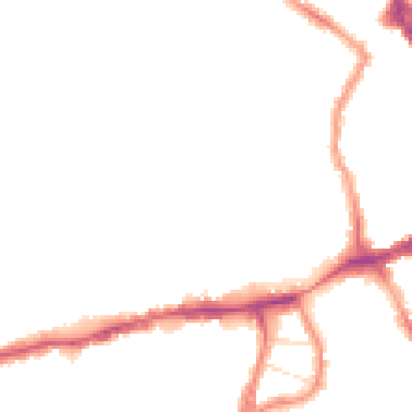 Night-time road noise heatmap for N8 7NL