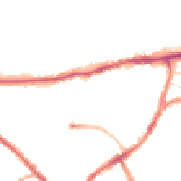 Night-time road noise heatmap for N8 7PG