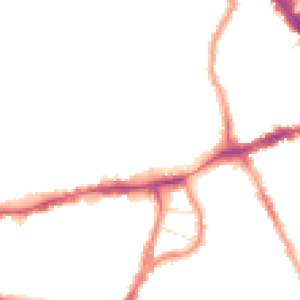 Night-time road noise heatmap for N8 7QE