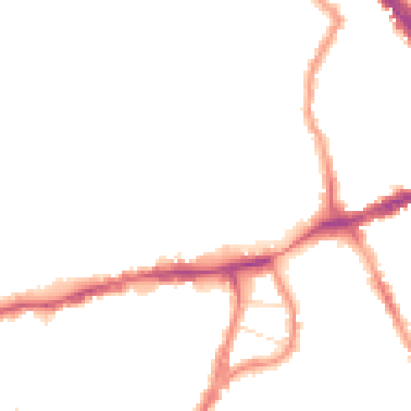 Night-time road noise heatmap for N8 7QF