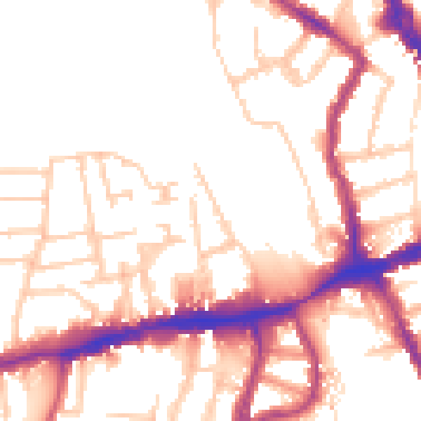 Daytime road noise heatmap for N8 7RX