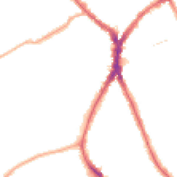 Night-time road noise heatmap for N8 8AP