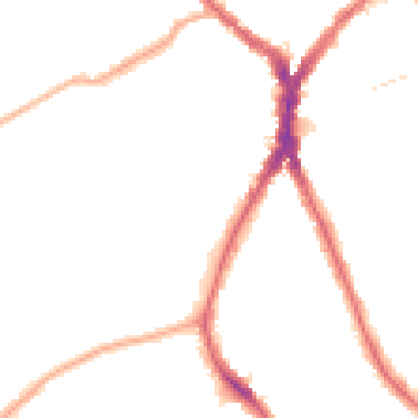 Night-time road noise heatmap for N8 8DA